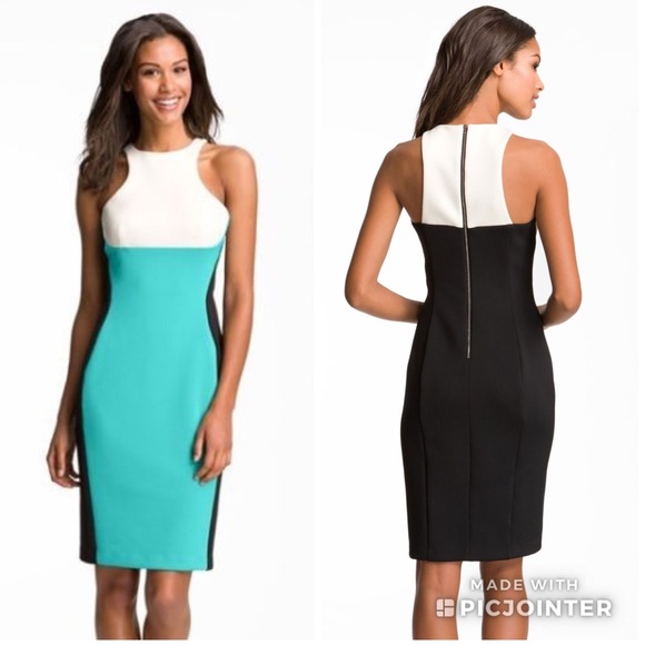 Colorblock Scuba Dress